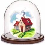house under glass dome